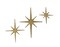 Set of 3 Cast Iron Starburst Wall Hangings Mid Century Modern 8 Pointed Stars
